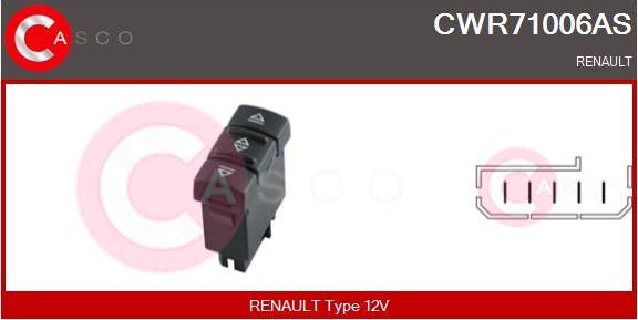 Casco CWR71006AS - Interruttore, Alzacristallo www.autoricambi360.it