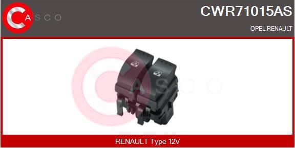 Casco CWR71015AS - Interruttore, Alzacristallo www.autoricambi360.it