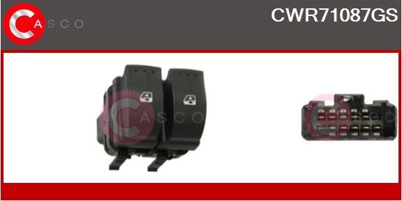 Casco CWR71087GS - Interruttore, Alzacristallo www.autoricambi360.it