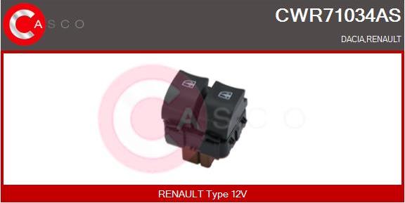 Casco CWR71034AS - Interruttore, Alzacristallo www.autoricambi360.it