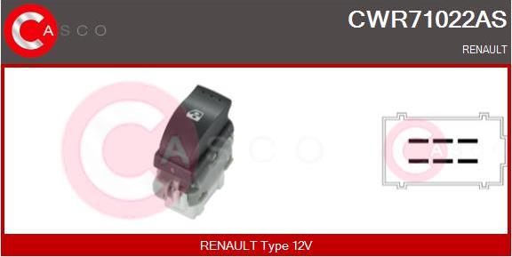 Casco CWR71022AS - Interruttore, Alzacristallo www.autoricambi360.it