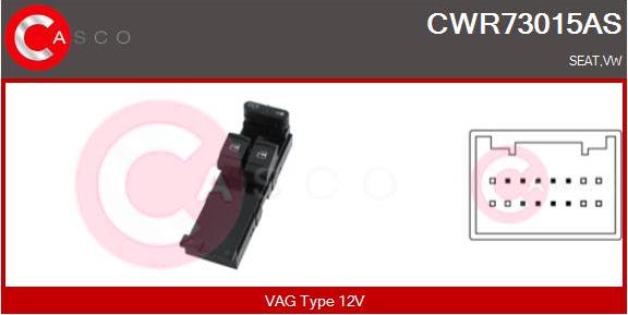 Casco CWR73015AS - Interruttore, Alzacristallo www.autoricambi360.it