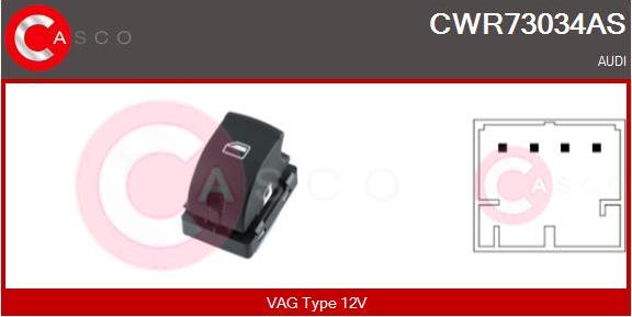 Casco CWR73034AS - Interruttore, Alzacristallo www.autoricambi360.it