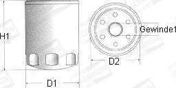 Champion C165/606 - Filtro olio www.autoricambi360.it