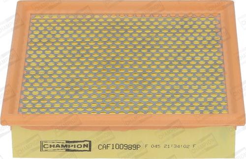 Champion CAF100989P - Filtro aria www.autoricambi360.it