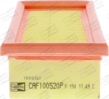 Champion CAF100520P - Filtro aria www.autoricambi360.it