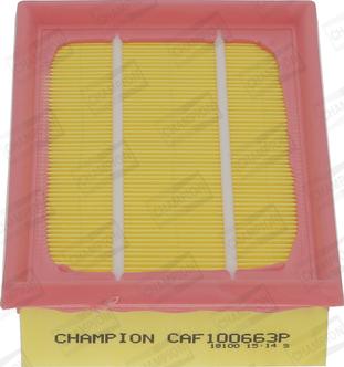 Champion CAF100663P - Filtro aria www.autoricambi360.it