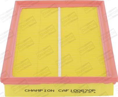 Champion CAF100670P - Filtro aria www.autoricambi360.it