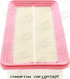 Champion CAF100792P - Filtro aria www.autoricambi360.it