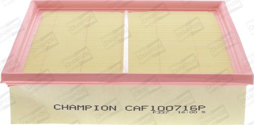 Champion CAF100716P - Filtro aria www.autoricambi360.it