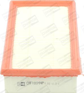 Champion CAF100774P - Filtro aria www.autoricambi360.it