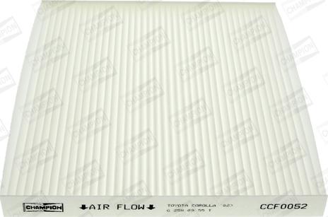 Champion CCF0052 - Filtro, Aria abitacolo www.autoricambi360.it