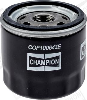 Champion COF100643E - Filtro olio www.autoricambi360.it