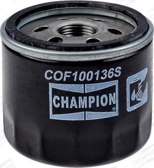 Champion COF100136S - Filtro olio www.autoricambi360.it
