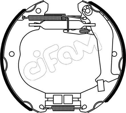 Cifam 151-533 - Kit ganasce freno www.autoricambi360.it