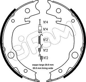 Cifam 153-443K - Kit ganasce, Freno stazionamento www.autoricambi360.it