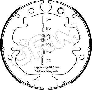 Cifam 153-442K - Kit ganasce, Freno stazionamento www.autoricambi360.it