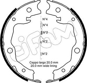 Cifam 153-450K - Kit ganasce, Freno stazionamento www.autoricambi360.it