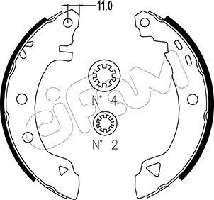 Cifam 153-002 - Kit ganasce freno www.autoricambi360.it