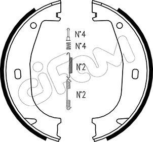 Cifam 153-016K - Kit ganasce, Freno stazionamento www.autoricambi360.it