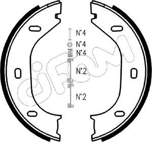 Cifam 153-011K - Kit ganasce, Freno stazionamento www.autoricambi360.it