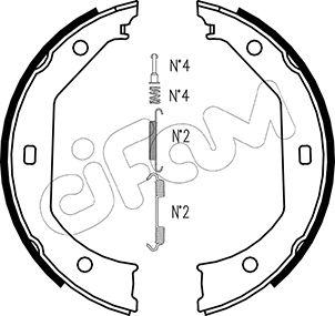 Cifam 153-017K - Kit ganasce, Freno stazionamento www.autoricambi360.it