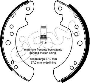 Cifam 153-116 - Kit ganasce freno www.autoricambi360.it