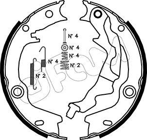 Cifam 153-187K - Kit ganasce, Freno stazionamento www.autoricambi360.it