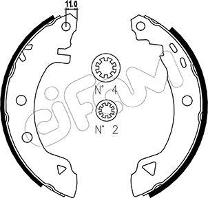 Cifam 153-346 - Kit ganasce freno www.autoricambi360.it