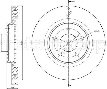 Cifam 800-1345C - Discofreno www.autoricambi360.it