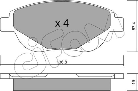 Cifam 822-948-0 - Kit pastiglie freno, Freno a disco www.autoricambi360.it