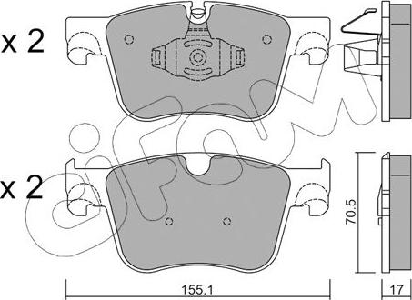 Cifam 822-985-1 - Kit pastiglie freno, Freno a disco www.autoricambi360.it