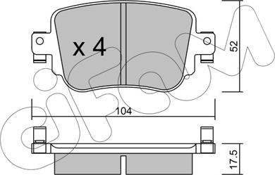 Cifam 822-980-0 - Kit pastiglie freno, Freno a disco www.autoricambi360.it