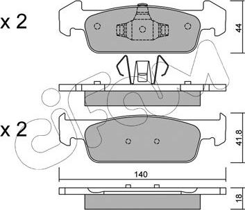 Cifam 822-975-1 - Kit pastiglie freno, Freno a disco www.autoricambi360.it