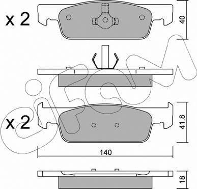 Cifam 822-975-3 - Kit pastiglie freno, Freno a disco www.autoricambi360.it