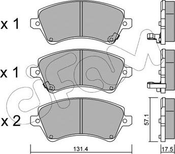 Cifam 822-446-0 - Kit pastiglie freno, Freno a disco www.autoricambi360.it