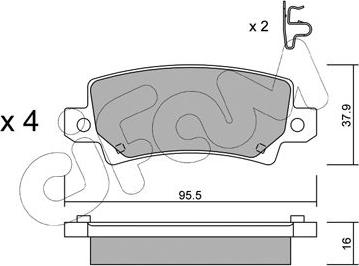 Cifam 822-447-0 - Kit pastiglie freno, Freno a disco www.autoricambi360.it