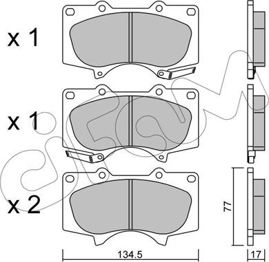 Cifam 822-454-0 - Kit pastiglie freno, Freno a disco www.autoricambi360.it