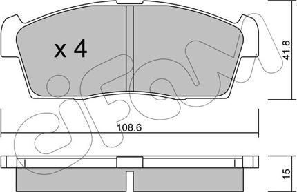 Cifam 822-439-0 - Kit pastiglie freno, Freno a disco www.autoricambi360.it