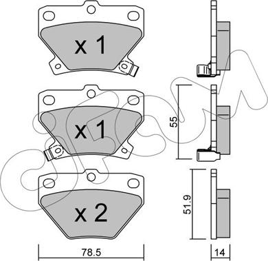 Cifam 822-424-0 - Kit pastiglie freno, Freno a disco www.autoricambi360.it
