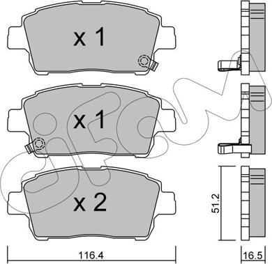 Cifam 822-423-0 - Kit pastiglie freno, Freno a disco www.autoricambi360.it