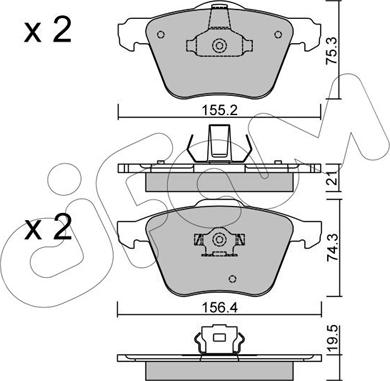 Cifam 822-599-0 - Kit pastiglie freno, Freno a disco www.autoricambi360.it