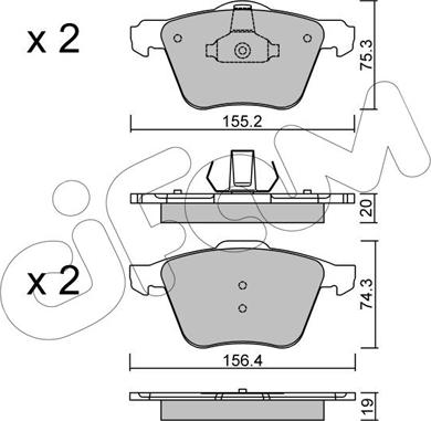 Cifam 822-599-1 - Kit pastiglie freno, Freno a disco www.autoricambi360.it