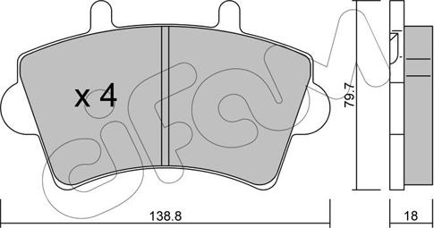 Cifam 822-545-0 - Kit pastiglie freno, Freno a disco www.autoricambi360.it