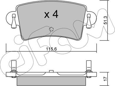 Cifam 822-546-0 - Kit pastiglie freno, Freno a disco www.autoricambi360.it
