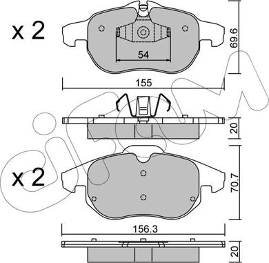 Cifam 822-540-4 - Kit pastiglie freno, Freno a disco www.autoricambi360.it