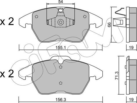 Cifam 822-548-1 - Kit pastiglie freno, Freno a disco www.autoricambi360.it