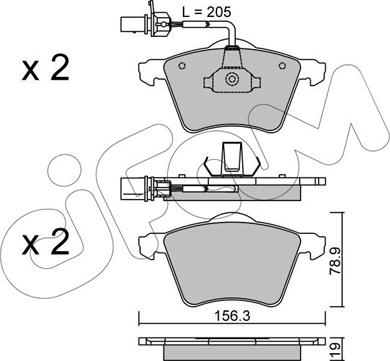Cifam 822-550-1 - Kit pastiglie freno, Freno a disco www.autoricambi360.it