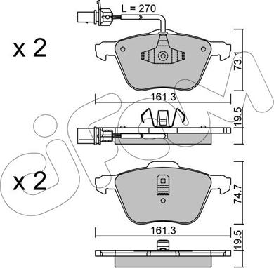 Cifam 822-551-0 - Kit pastiglie freno, Freno a disco www.autoricambi360.it
