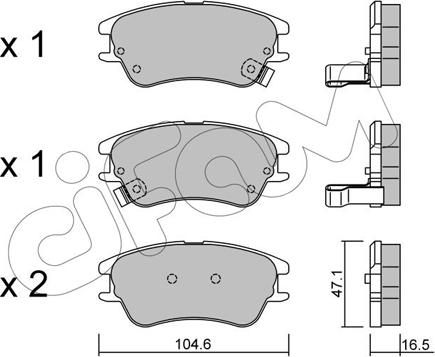 Cifam 822-502-0 - Kit pastiglie freno, Freno a disco www.autoricambi360.it